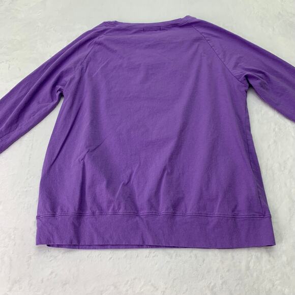 Misslook Womens Large Purple Long Sleeve Daisy Graphic Tee TShirt - Picture 2 of 9